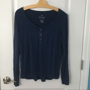 American Eagle Soft & Sexy Henley Tee